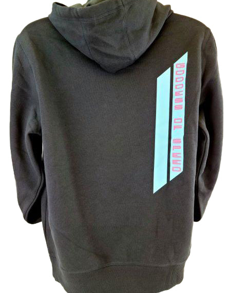 Sudadera con capucha negra (logotipo retro)