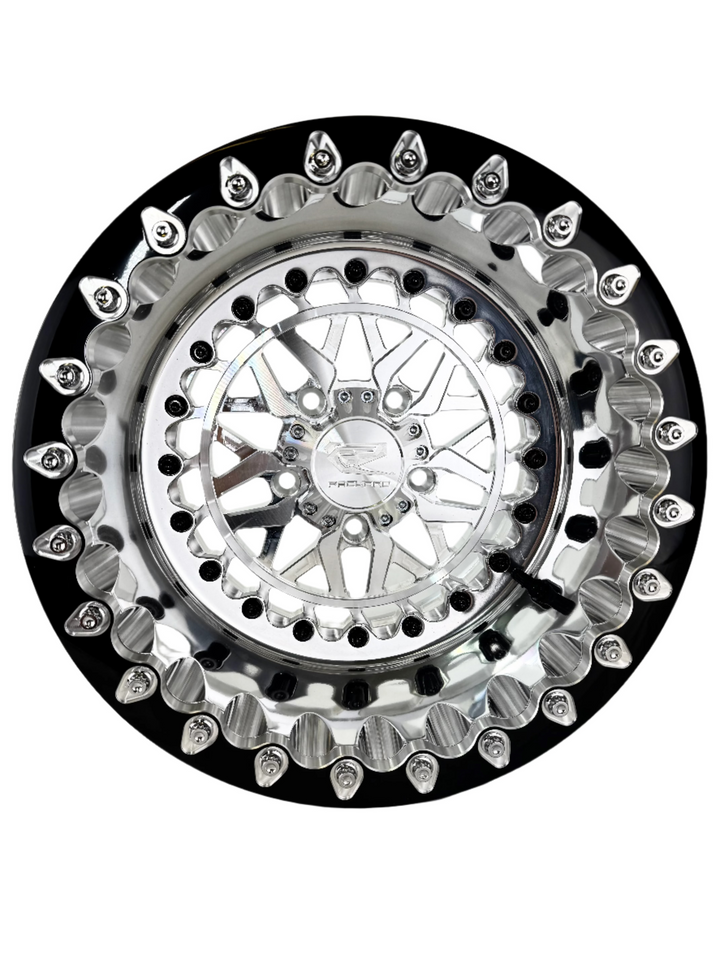 Apollo - FF Forged Polished Beadlock - Silver RZR Pro R 5x4.5 by Ultra-light