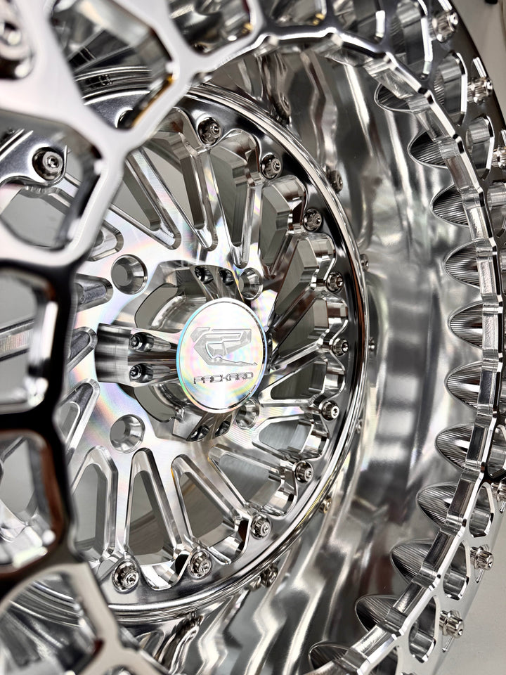 Cyclone - FF Forged Polished Beadlock - Silver - 4x136