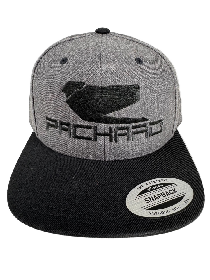 Logotipo bordado en rojo/gris con visera plana SnapBack