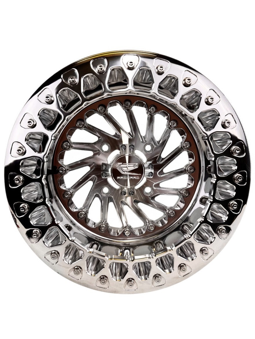 Cyclone - FF Forged Polished Beadlock - Silver - 4x136