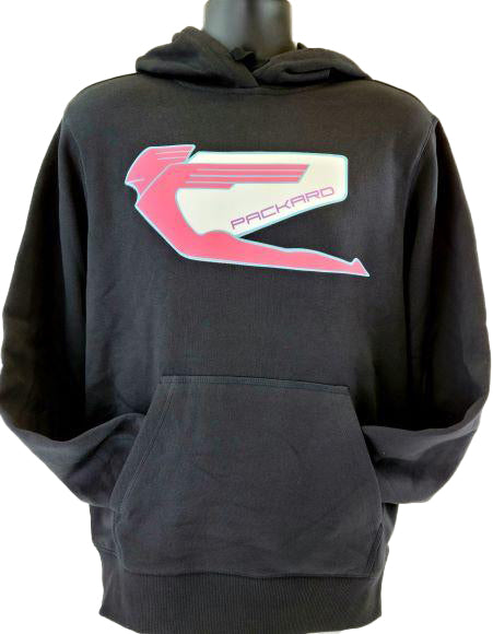 Sudadera con capucha negra (logotipo retro)